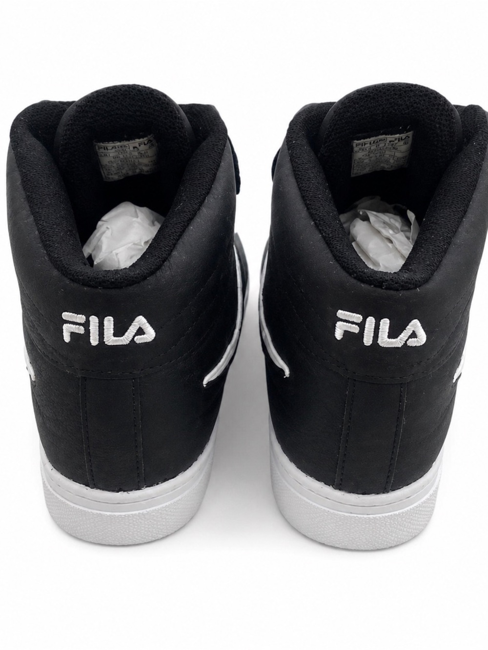 Fila Black and White Men's High-Top Sneakers - Picture 3 of 7